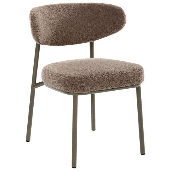 Lot de 2 chaises de salle à manger UNITY Bouclé Taupe