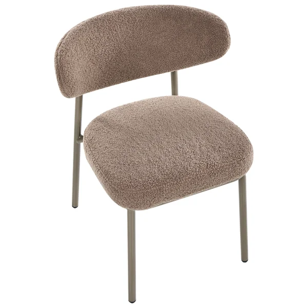 Lot de 2 chaises de salle à manger UNITY Bouclé Taupe