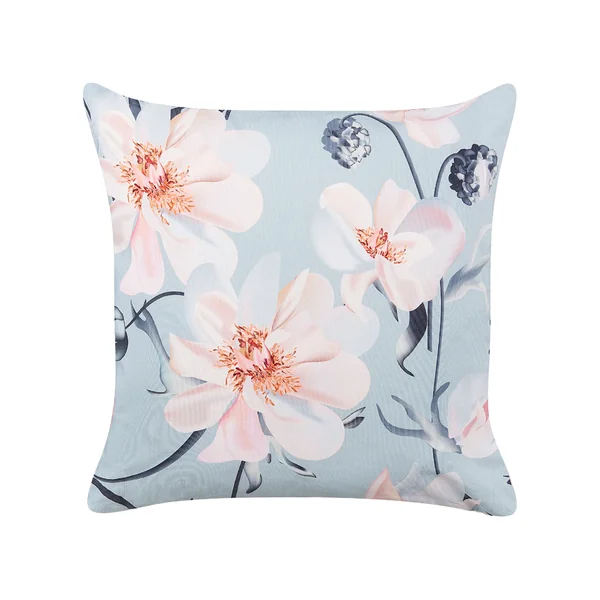 Lot de 2 coussins d'extérieur APRICALE Motif floral 45 x 45 cm Bleu