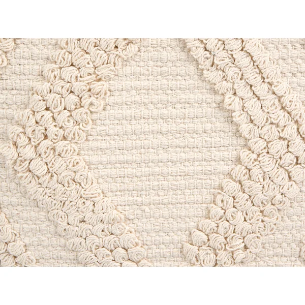 Lot de 2 coussins décoratifs CATALPA Coton 45 x 45 cm Blanc Motif géométrique