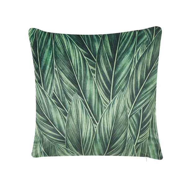 Lot de 2 coussins décoratifs DIASCIA Velours 45 x 45 cm Vert Motif de plante
