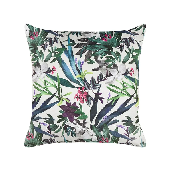 Lot de 2 coussins décoratifs GASTERIA Velours 45 x 45 cm Vert Motif de plante