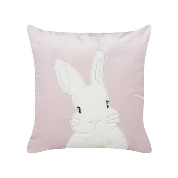 Lot de 2 coussins décoratifs IBERIS Velours 45 x 45 cm Rose