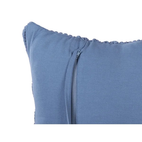 Lot de 2 coussins décoratifs KARATAS Coton 45 x 45 cm Bleu Motif géométrique