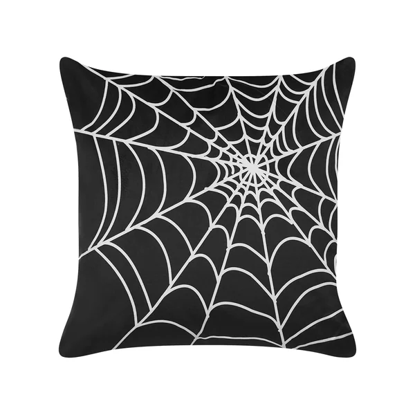 Lot de 2 coussins décoratifs LYCORIS Velours 45 x 45 cm Noir Motif abstrait