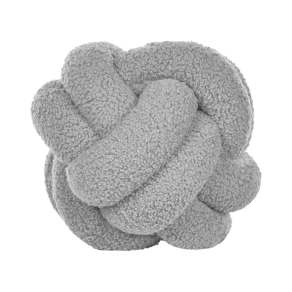 Lot de 2 coussins décoratifs MALNI Bouclé 19 x 19 cm Gris Unicolore