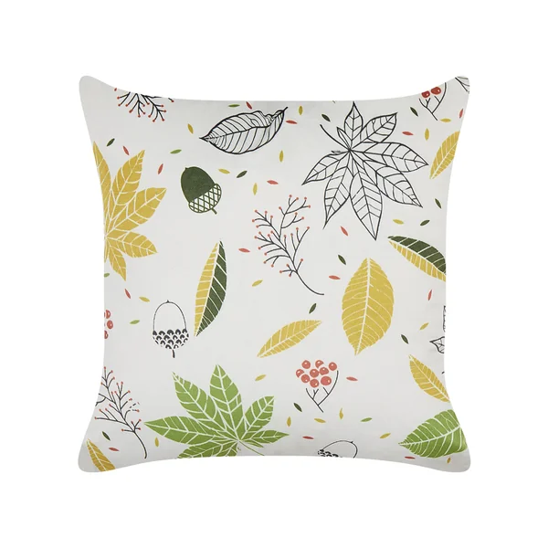Lot de 2 coussins décoratifs MULLEIN Velours 45 x 45 cm Multicolore Motif de plante