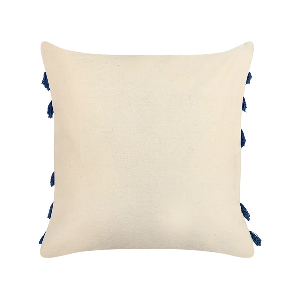 Lot de 2 coussins décoratifs PLEIONE Coton 45 x 45 cm Bleu marine Motif géométrique