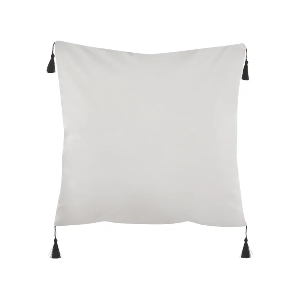Lot de 2 coussins décoratifs SCHEFFLERA Velours 45 x 45 cm Blanc Motif géométrique