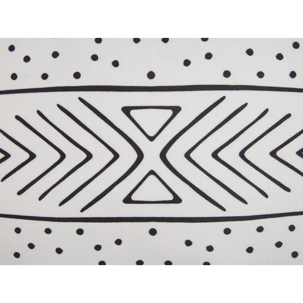 Lot de 2 coussins décoratifs SCHEFFLERA Velours 45 x 45 cm Blanc Motif géométrique