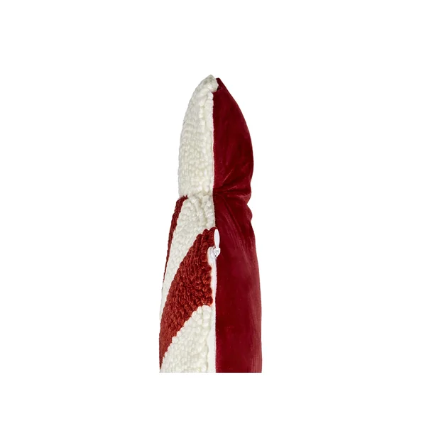 Lot de 2 coussins décoratifs SPIRAL CANDY Bouclé 35 x 58 cm Blanc Motif de Noël