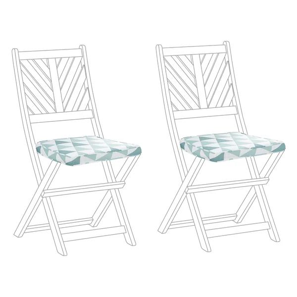 Lot de 2 coussins pour chaises de jardin TERNI 37 x 34 cm Bleu clair