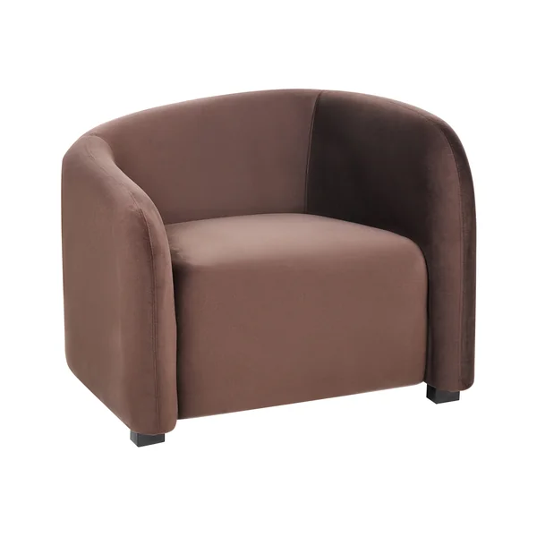 Lot de 2 fauteuils VELTADA Velours Marron foncé