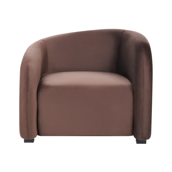 Lot de 2 fauteuils VELTADA Velours Marron foncé