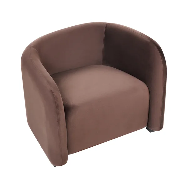 Lot de 2 fauteuils VELTADA Velours Marron foncé