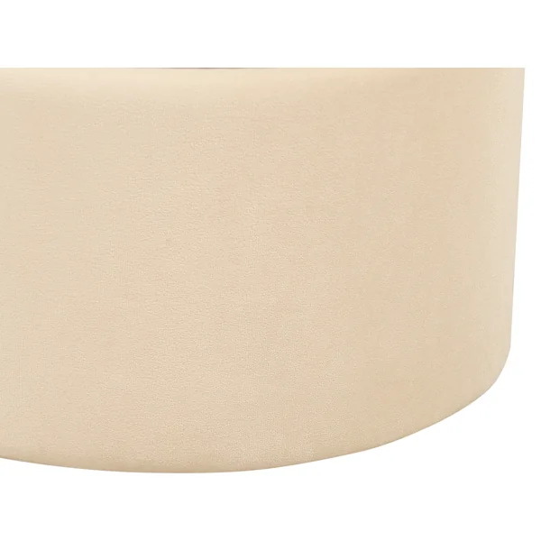 Lot de 2 poufs avec rangement MEDFORD Velours Beige clair