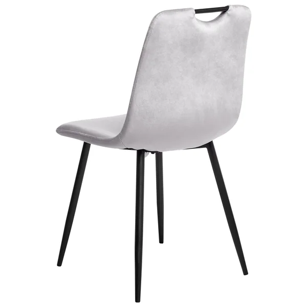 Lot de 4 chaises de salle à manger ARGYLE Velours Gris clair