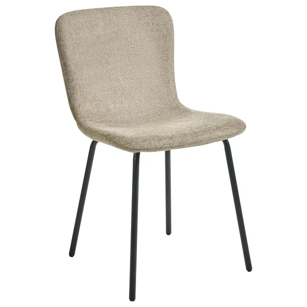 Lot de 4 chaises de salle à manger CALDWELL Tissu Beige