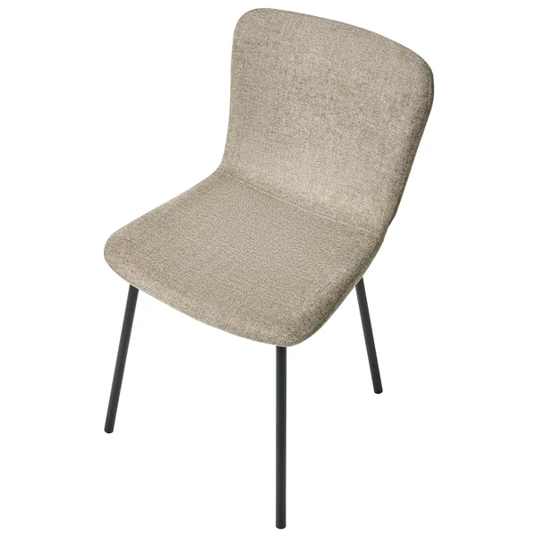 Lot de 4 chaises de salle à manger CALDWELL Tissu Beige
