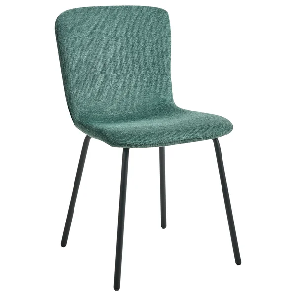 Lot de 4 chaises de salle à manger CALDWELL Tissu Vert