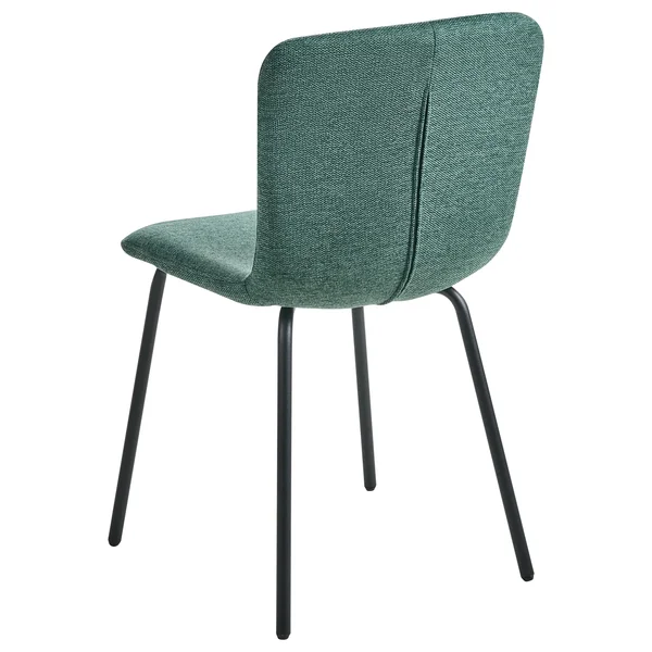 Lot de 4 chaises de salle à manger CALDWELL Tissu Vert