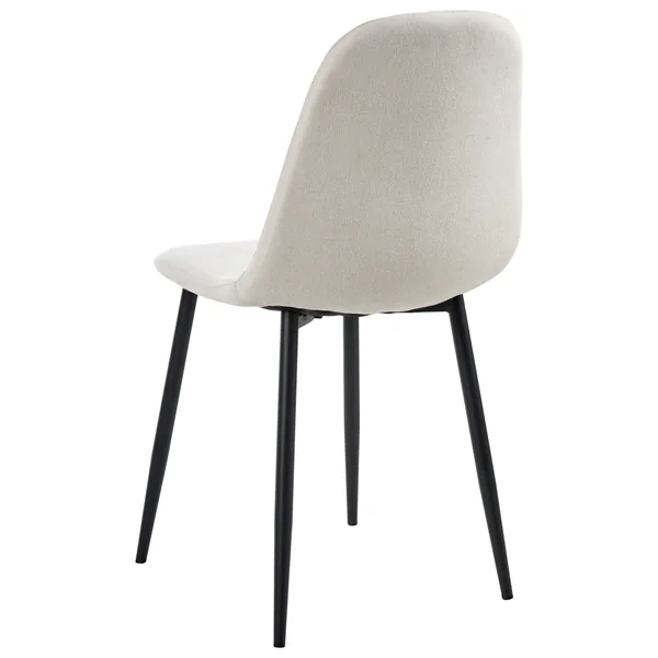 Lot de 4 chaises de salle à manger CRANDALL Tissu Beige clair