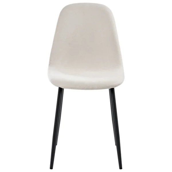 Lot de 4 chaises de salle à manger CRANDALL Tissu Beige clair