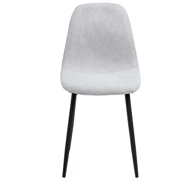 Lot de 4 chaises de salle à manger CRANDALL Tissu Gris clair