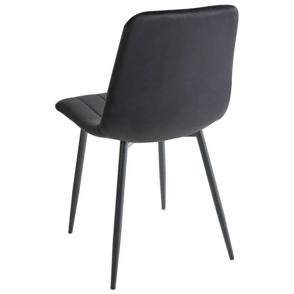 Lot de 4 chaises de salle à manger KALISPELL Velours Noir