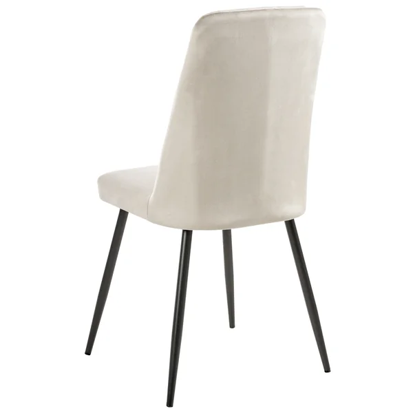 Lot de 4 chaises de salle à manger KIRBY Velours Beige
