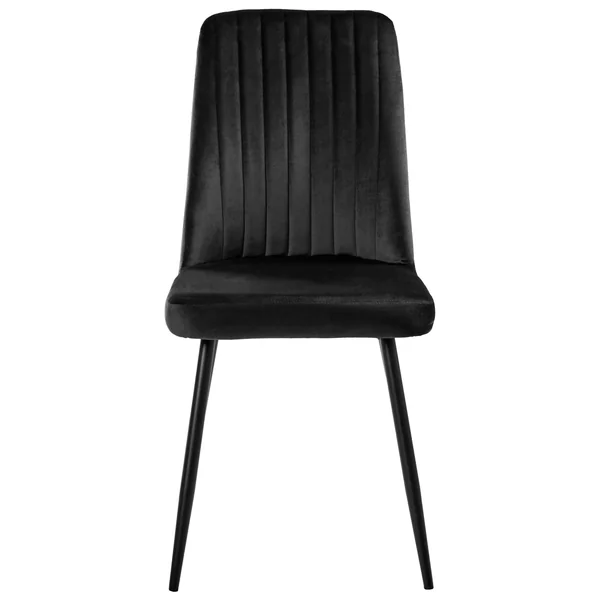 Lot de 4 chaises de salle à manger KIRBY Velours Noir