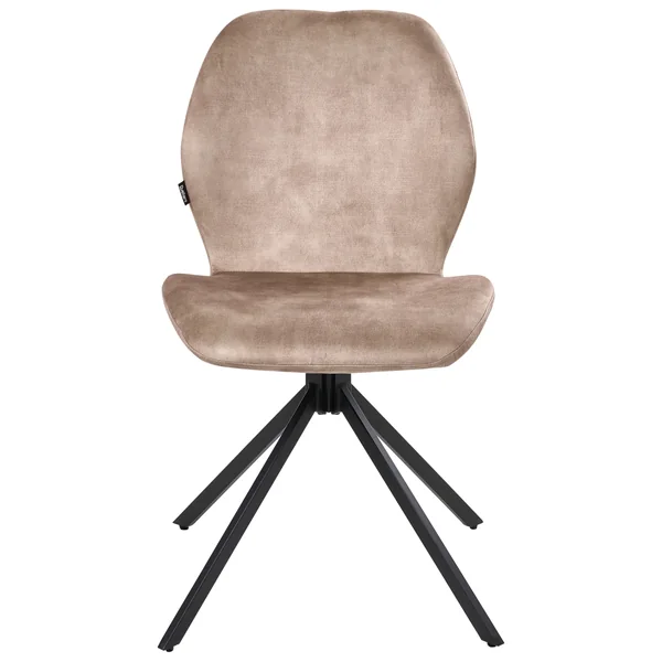 Lot de 4 chaises de salle à manger MORRISON Velours Beige