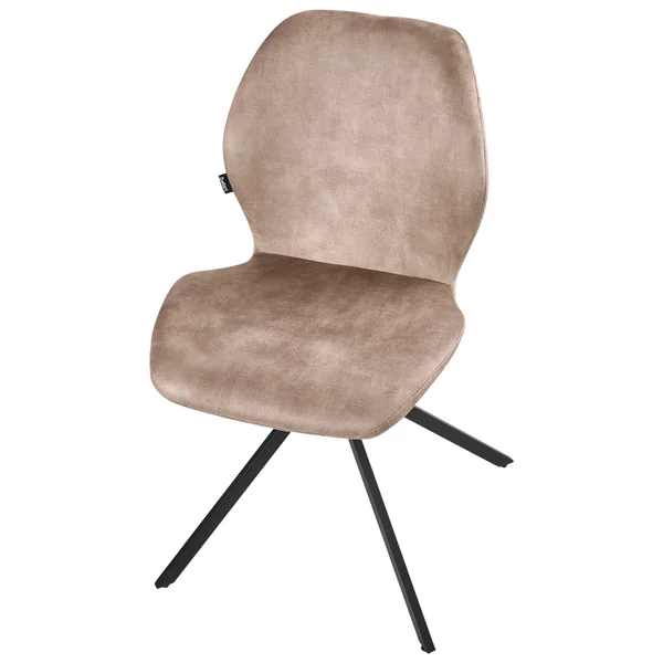 Lot de 4 chaises de salle à manger MORRISON Velours Beige