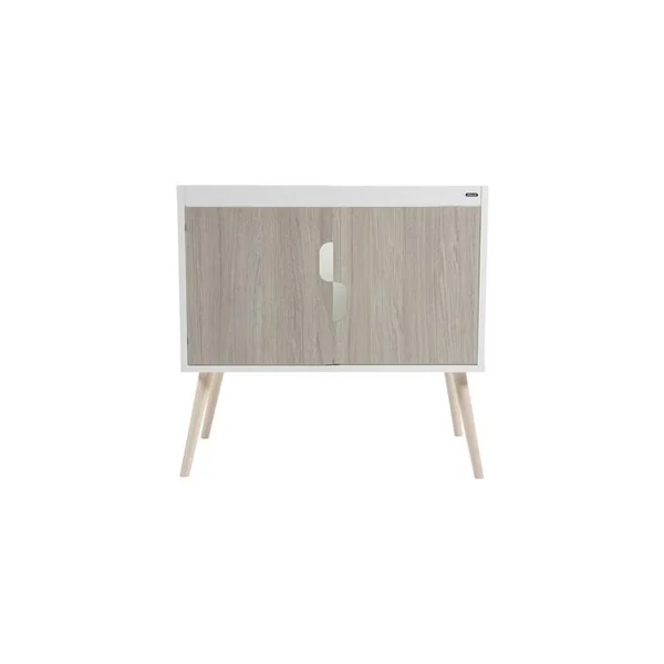 Meuble support pour cage Nevo ou Neo 80 mélaminé zebrano 78x50x77 cm