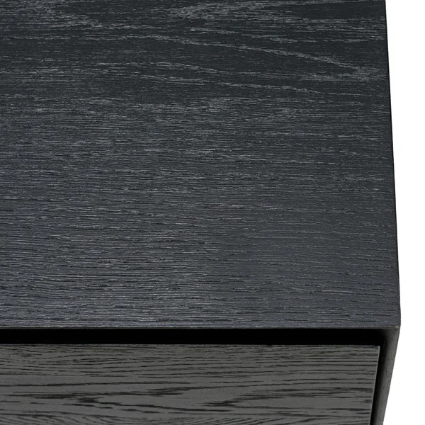 Meuble TV contemporain bois couleur noire 1 porte 2 tiroirs MAYENCE