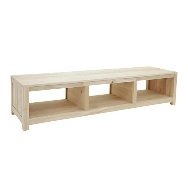 Meuble TV hévéa 3 niches 162cm GALA