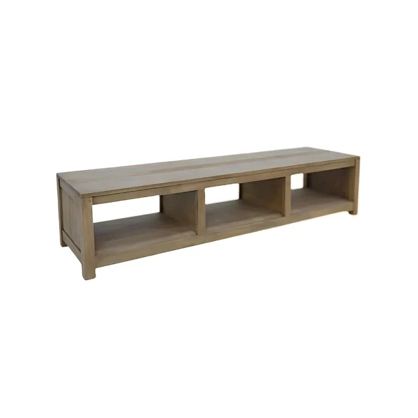 Meuble TV hévéa 3 niches 162cm GALA