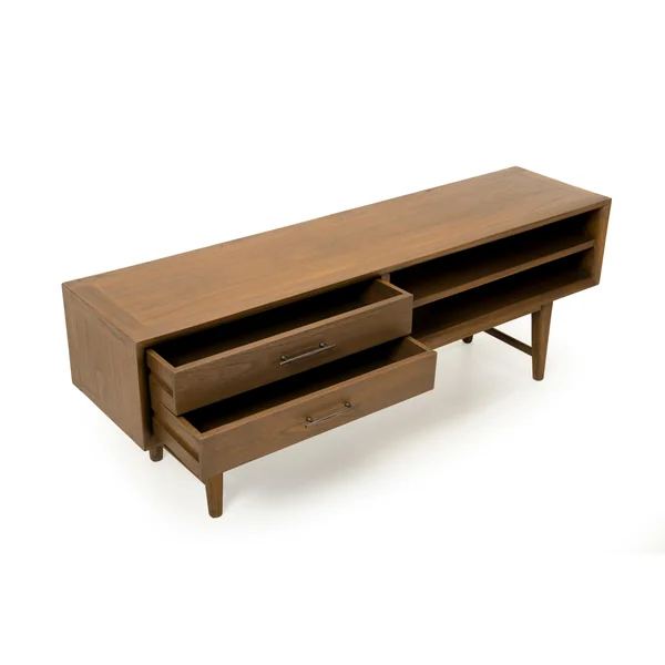 Meuble tv vintage 2 tiroirs 2 niches PADANG