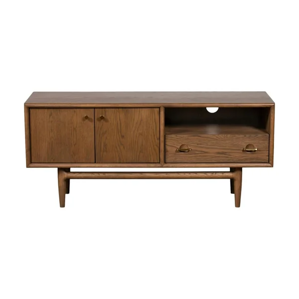 Meuble tv vintage en bois de chêne BRADFORD