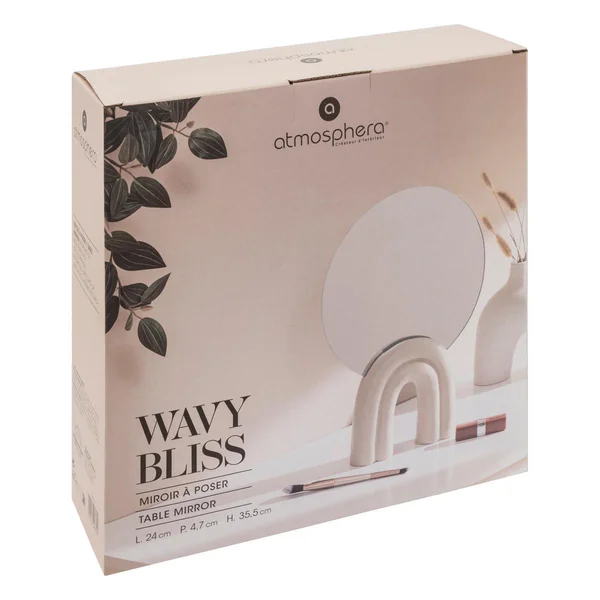 MIROIR A POSER WAVY BLISS RESINE H.36CM