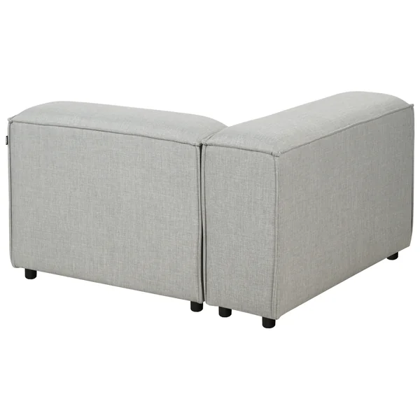 Module d'angle ARDAL Tissu Gris clair Côté droit