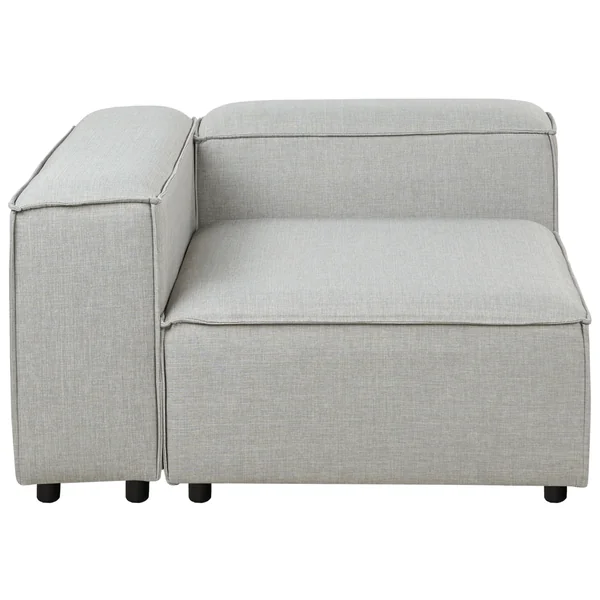 Module d'angle ARDAL Tissu Gris clair Côté droit