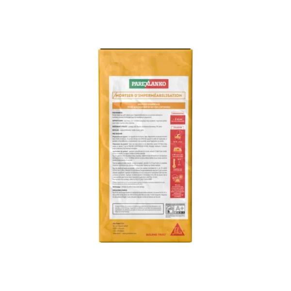 Mortier d'impérméabilisation Parexlanko couleur gris en sac de 5 kg