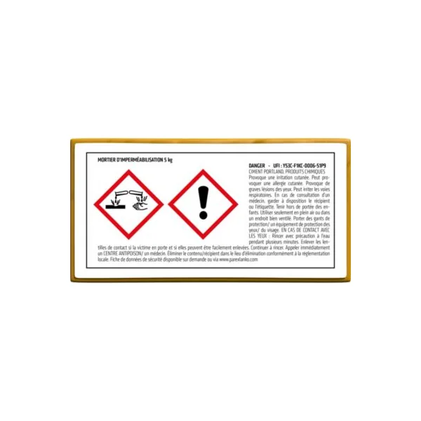 Mortier d'impérméabilisation Parexlanko couleur gris en sac de 5 kg