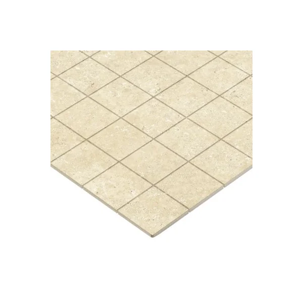 Mosaïque murale en grès cérame émaillé effet pierre beige mat L.30 x l.30 cm x ép.7,4 mm, Traverno