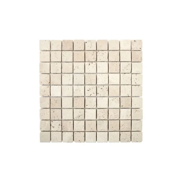 Mosaïque travertin ivoire L.30,5 x l.30,5 cm Casa Linea