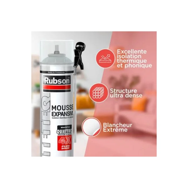 Mousse expansive Rubson Thermique & Phonique aérosol 750ml