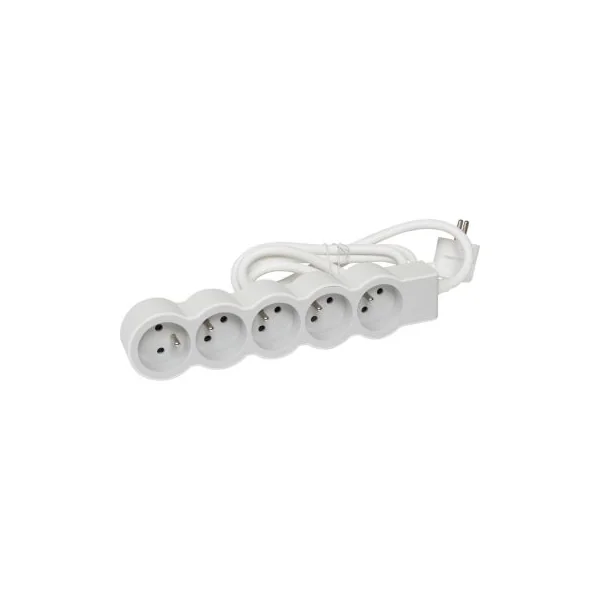 Multiprise 5 prises Legrand blanc et gris 3 m