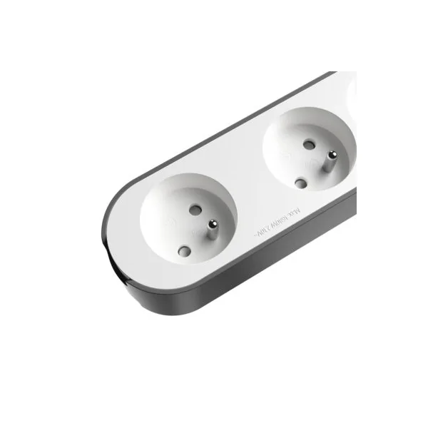 Multiprise 6 prises + 2 USB Jacobsen 1.5 m blanche