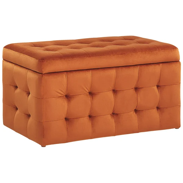 Opbergpoef MICHIGAN Fluweel Oranje